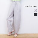 FANTASTICDAYS ファンタスティックデイズ GATHERWIDE-244-01 ギャザーワイドパンツ クロップ丈 テーパード ナイロンタフタ 光沢 ワッシャー | ボトムス 25SS(4)