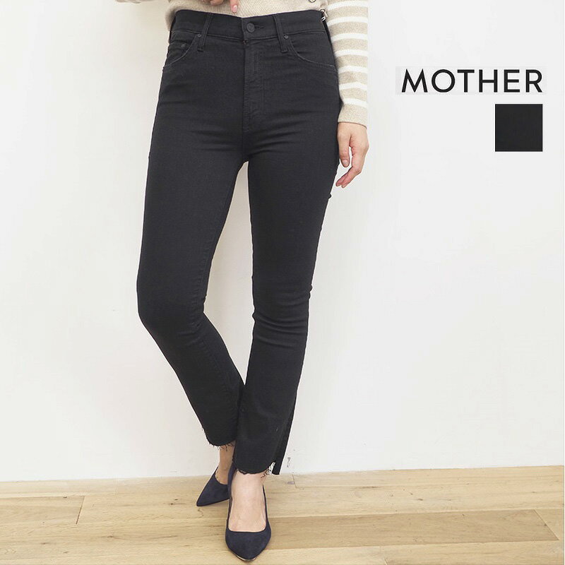 MOTHER マザー クロップド レイヤーカット デニムパンツ 1157-180 INSIDER CROP STEP FRAY NTG 9910600049 ブラック スキニー ストレッチ ジーンズ レディース ボトムス／ 定番