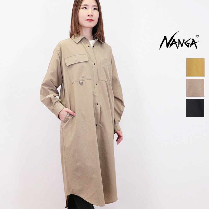 NANGA ナンガ NW2412-1H202-B ドットエア コンフィー シャツワンピース DotAir COMFY ONEPIECE | 24SS 春夏