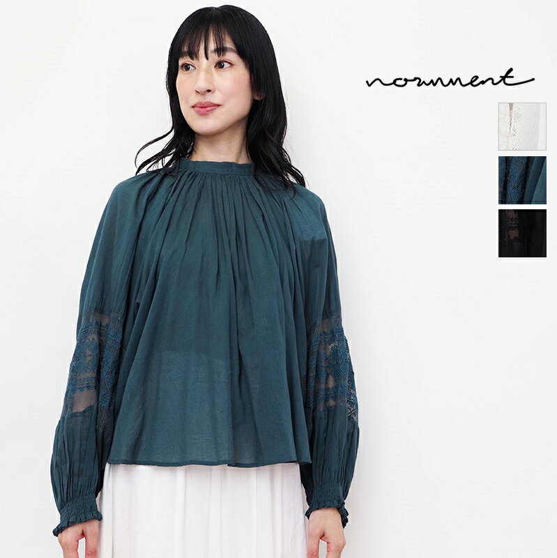 쥯ȥåסץȤ㤨normment Ρ S23P-622 åȥ󥬡ߥåɽ ܥ塼ॹ꡼֥֥饦 ˥å Ĺµ cotton gauze with net embroidery bolume sleeve blouse | 23SS ȥåץ ղơפβǤʤ23,100ߤˤʤޤ