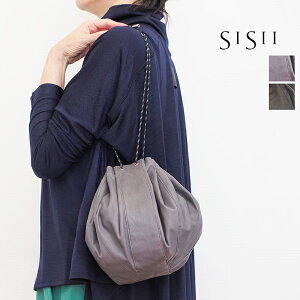 Sisii シシ レザー巾着バッグ 100-029 Punpkin Bag パンプキンバッグ 本革 ラムレザー 牛革 ポシェット ミニショルダーバッグ サコッシュ | 22AW バッグ 秋冬