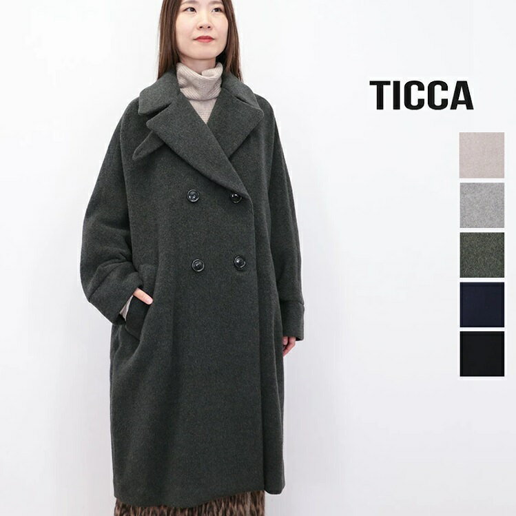 TICCA ティッカ TBDA-231 テントコート ミドルコート ウールコート メルトン オーバーサイズ | 24AW アウター 秋冬のサムネイル