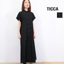 TICCA ティッカ TBDS-102 ハーフスリーブレースシャツワンピース カットワークレースワンピース 半袖 | 24SS 春夏