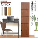 カラーボックス 扉付きカラーボックス A4サイズ収納【-5ivox-フィボックス】5段 横置き 収納ボックス 扉付き ディスプレイラック キャビネット 収納ケース 本棚 収納 棚 扉付き収納 TVラック キッチン リビング サニタリー ランドリー マルチボックス(3)