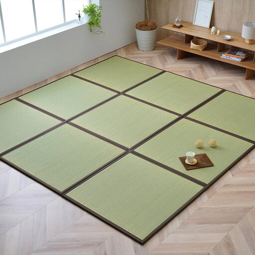 純国産 い草 日本製 置き畳 ユニット畳 簡単 和室 約82×82×1.7cm(4枚1セット) 軽量 ジョイント付き【ユニット畳 九州産い草使用 弾力性 耐久性 空気浄化 湿度調節 抗菌防臭効果 軽量】 純国産 い草 日本製 置き畳 ユニット畳 簡単 和室 約82×82×1.7cm(4枚1セット) 軽量 ジョイント付き【ユニット畳 九州産い草使用 弾力性 耐久性 空気浄化 湿度調節 抗菌防臭効果 軽量】