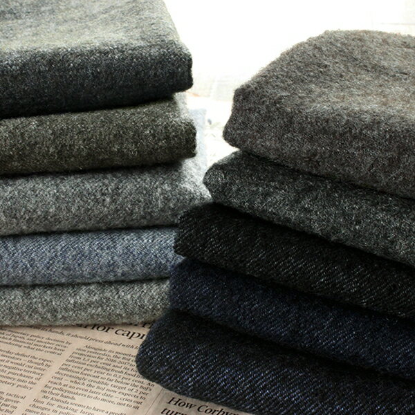 生地 布│洗いをかけた 綾織 シェットランドウールリネン■暖かい最高品質のリネンウール
