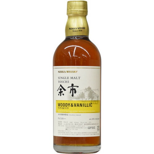 ニッカ シングルモルト 余市 ウッディ&バニラ 500ml　【ウイスキー　国産ウイスキー】