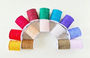 ★まとめ買い対象商品★15g巻糸【O福wake:ぷちろーる】BY-05カラーいろいろボビン巻ファンシーテープ紐ラッピングヤーン毛糸手芸編み物手編みクラフトハンドメイド