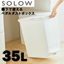 SOLOW（ソロウ）ペダルオープンツイン35L【ゴミ箱 ダストBOX 開閉 ペダルペール 角型 分別 ゴミ箱 おしゃれ モダン 北欧 棚下 キッチン..