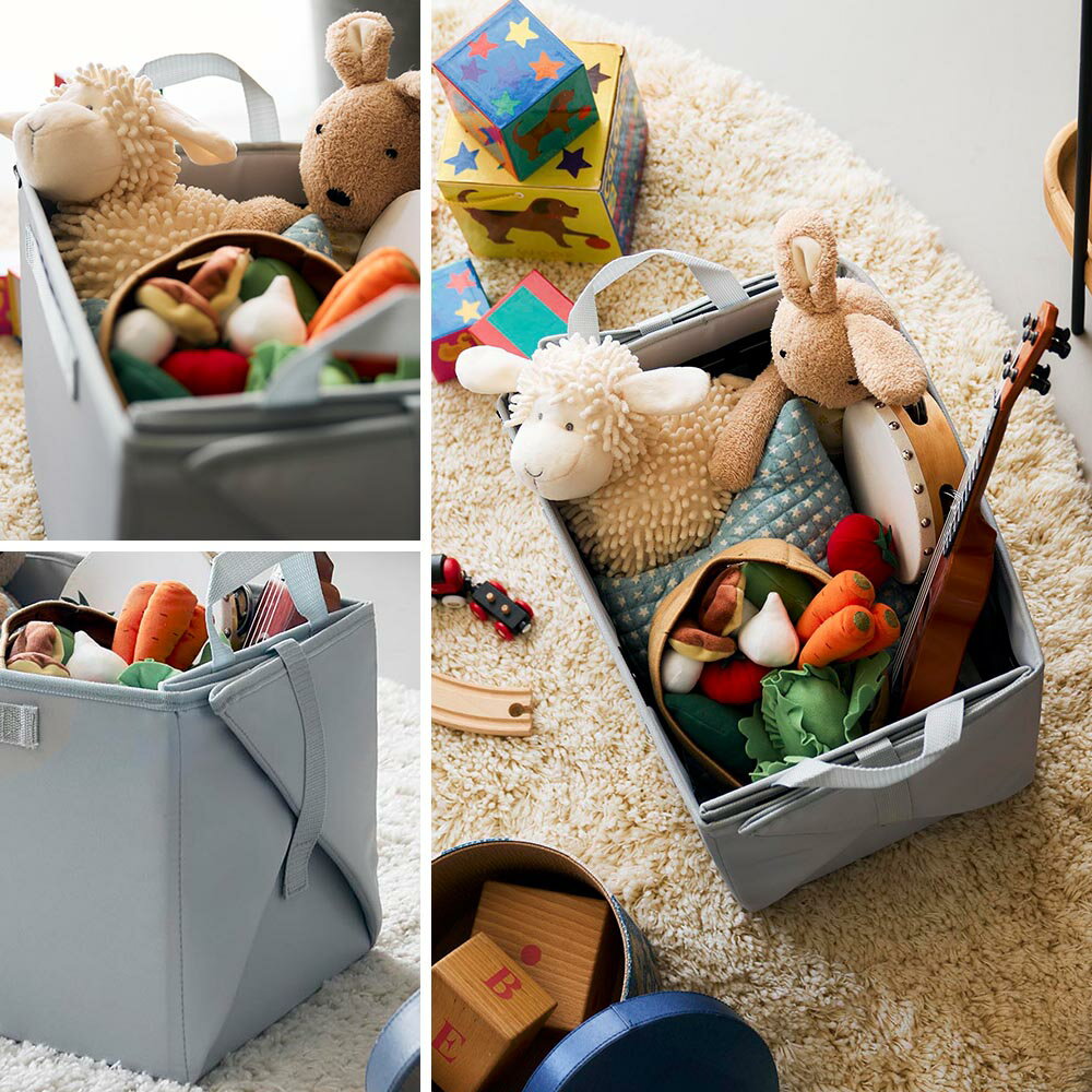 [ tower プレイマットにもなるおもちゃ収納 タワー ライトグレー(10169) ] 山崎実業 タワーシリーズ トイボックス おもちゃ箱 子ども用 おしゃれ ボックス おもちゃ収納 [2]