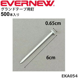 グランドテープ用釘 スチール 500本入り 6cm×径0.25cm エバニュー EVERNEW 日本製 トラック競技 体育 運動会 用品 備品 用具/EKA054【取寄】