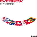 送料無料 テトロン万国旗連結式 20ヶ国セット エバニュー EVERNEW 国旗 体育用品 学校用品 備品 用具 運動会 イベント レクリエーション 日本製/E...