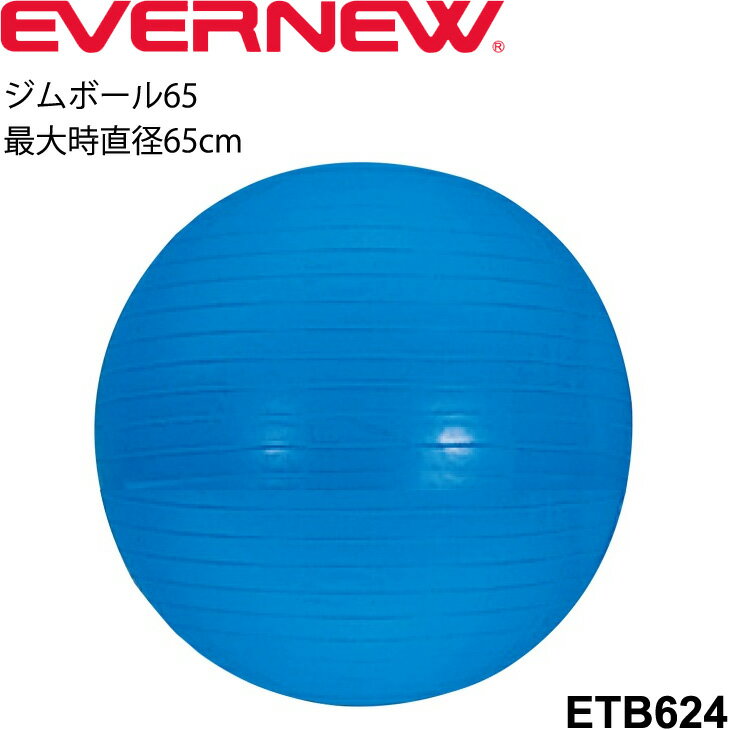 バランスボール 送料無料 バランスボール エバニュー EVERNEW ジムボール65 ポンプ付 最大時直径65cm 適応身長150cm以上/トレーニング・フィットネス 体幹 インナーマッスル 体育用品 スポーツ施設 用具 器具 用品/ETB624【取寄】