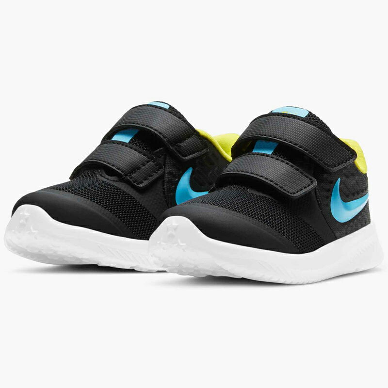 【全品P5倍★11月10日限定】キッズ スニーカー ベビー シューズ 12-16cm 子供靴/ナイキ NIKE スターランナー2 TDV/ブラック スポーティ カジュアル 男の子 女の子 インファント 幼園児 ベルクロ 運動靴 くつ/AT1803-012