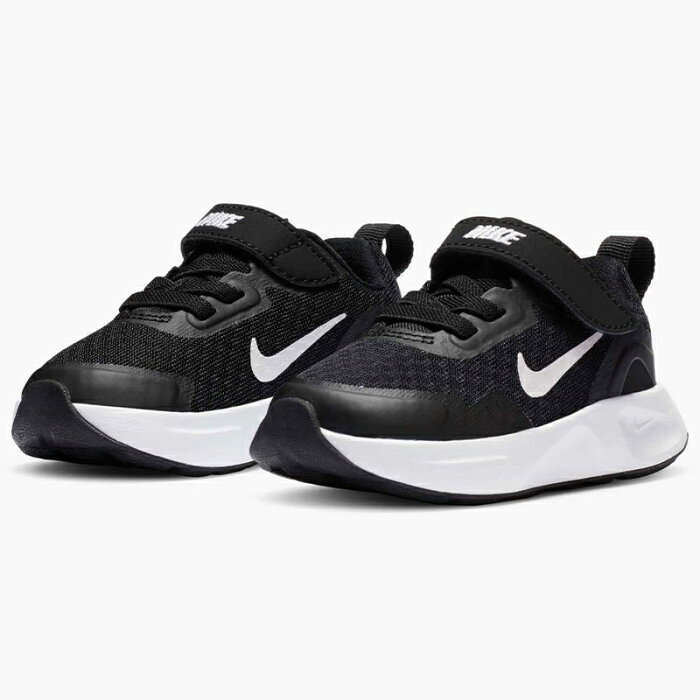 【全品P5倍★9月1日限定】ベビー スニーカー キッズ シューズ 12.0-16.0cm 子供靴/ナイキ NIKE ウェアオールデイ TD/ベビー靴 男の子 女の子 ブラック 黒 幼児 インファント ベルクロ 運動靴 カジュアル くつ/CJ3818-002