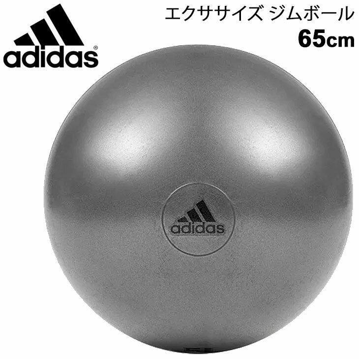 バランスボール 送料無料 バランスボール アディダス adidas エクササイズ ジムボール ポンプ付き 最大時直径65cm トレーニング フィットネス 体幹 インナーマッスル 体育用品 用具 器具 用品 グレー ADBL11246【取寄