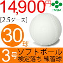 ナイガイ ソフトボール 検定落ち 3号 練習球 2.5ダース 30球 30個/中学生以上 一般用 送料無料 スリケン　B級品　内外/【ギフト不可】