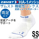 ザムスト ZAMST 機能性ソックス HA-1 メッシュ ホワイト SSサイズ(21.0-23.0cm)両足入り 男女兼用 両足入り 薄型タイプ ランニング ジム ジョギング スポーツソックス 213444HA-1/375300【取寄】