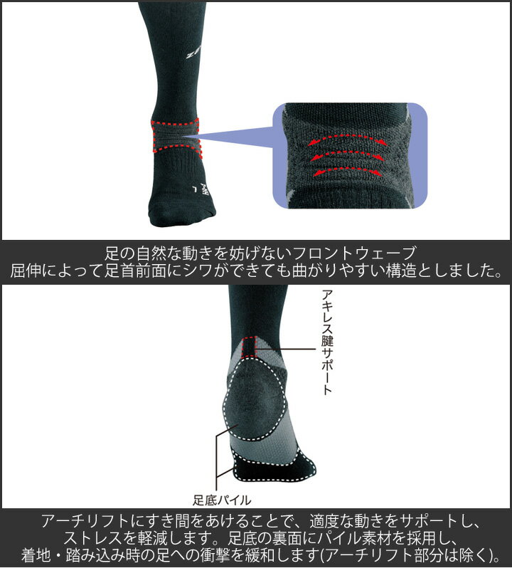 ザムスト ZAMST 機能性ソックス HA-1 着圧タイプ コンプレッションソックス Sサイ...