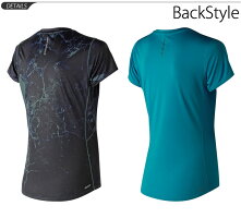 半袖Tシャツ/レディース/ニューバランス/new/balance/アクセレレイト/ショートスリーブTシャツ/ランニング/マラソン/ジムトレーニング/スポーツカジュアル/女性用/グラフィック/ビッグロゴ/トップス/AWT73129