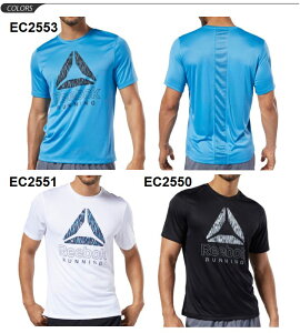 Tシャツ 半袖 ランニングシャツ メンズ リーボック Reebok ランニング グラフィック Tシャツ スポーツウェア ジョギング マラソン トレーニング 男性 半袖シャツ ビッグロゴ クルーネック プリントT トップス/FVN03