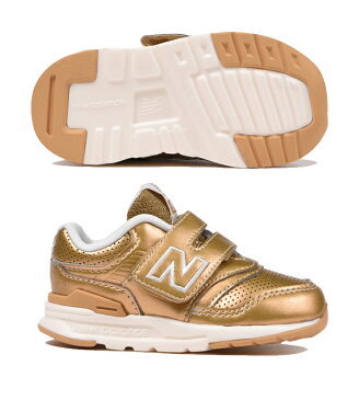 キッズ ベビー シューズ スニーカー 男の子 女の子 子供靴 ニューバランス NewBalance IZ997H 12-16.5cm ゴールド ベビー靴 インファント カジュアル 男児 女児 幼園児 おでかけ ベルクロ 運動靴 おしゃれ かわいい くつ/IZ997HGS