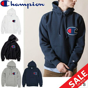 スウェット パーカー メンズ チャンピオン champion プルオーバー 男性用 スエット 裏起毛 ビッグロゴ サガラ刺繍 カジュアル スポーティ スポーツ/C3-E127