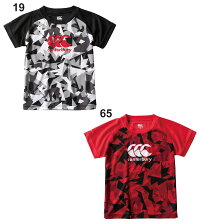 Tシャツ半袖キッズジュニア男の子女の子子どもカンタベリーcanterburyJR.トレーニングティラグビースポーツウェア子供服130-160サイズラガーシャツ部活半袖シャツカジュアル普段使いトップス吸汗速乾/RGJ39152