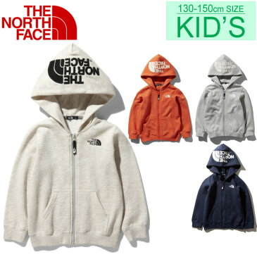 スウェット パーカー キッズ 男の子 女の子 ジュニア アウター ノースフェイス THE NORTH FACE リアビュー フルジップ フーディー 子供服 130-150cm 裏起毛 厚手 スエット トレーナー ビッグロゴ アウトドア カジュアル かわいい 長袖 上着/NTJ11906-