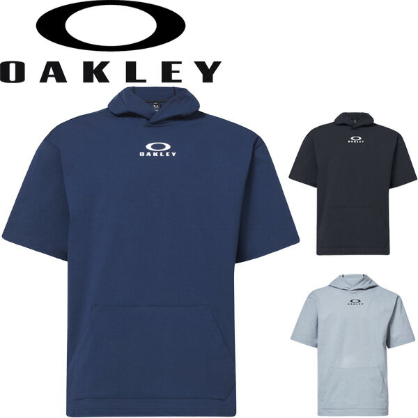 半袖 パーカー フーディ シャツ メンズ オークリー OAKLEY Enhance LT Fleece S/S Hoody 10.0/スポーツウェア トレーニング 吸汗速乾 ドライ 男性 シンプル 普段使い トップス/FOA400161