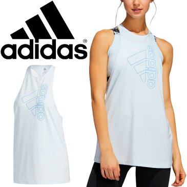 【全P5倍＆クーポンあり★6月11日まで】タンクトップ レディース アディダス adidas W バッジ オブ スポーツ TANK/スポーツウェア ランニング 自宅トレーニング ジム フィットネス 女性 スリーブレス トップス/IEL32-FQ1998