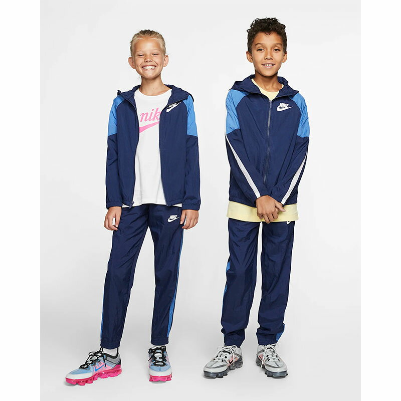 ウィンドブレーカー 上下セット キッズ ジュニア 男の子 女の子 子供服 ナイキ NIKE YTH ウーブン トラックスーツ スポーツウェア 130-160cm トレーニング ジャケット ロングパンツ 上下組 部活 クラブ 運動 ウインドブレイカー セットアップ/BV3700-410