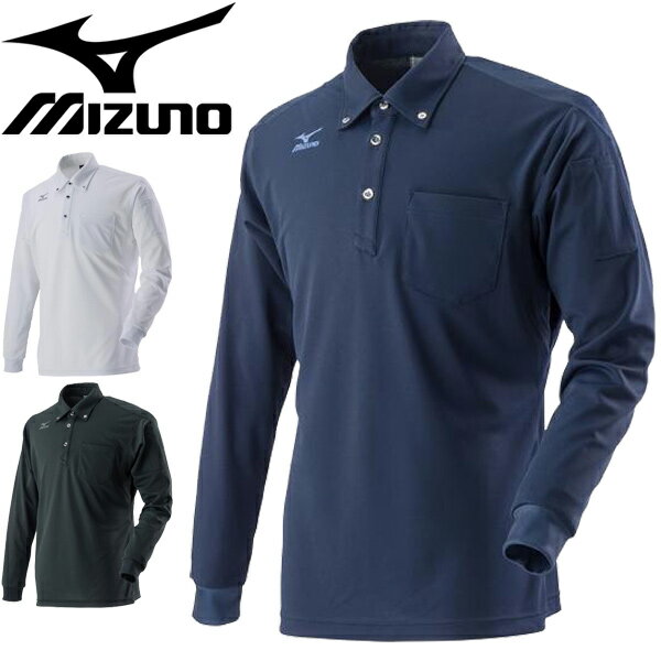 送料無料 長袖シャツ ポロシャツ メンズ/ミズノ mizuno ドライサイエンスワークポロシャツ/ワークウェア ビジネス クールビズ 仕事 通勤 シンプル 無地　紳士服 カジュアル/C2JA8181【取寄】【返品不可】【RKap】