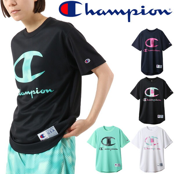 Tシャツ 半袖 プラクティスシャツ レディース チャンピオン champion W's CAGERS DRYSAVERTシャツ/スポーツウェア バスケットボール 女性用 クルーネック 練習 トレーニング 抗菌防臭 汗冷え抑制 プラシャツ トップス/CW-RB352