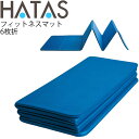 フィットネスマット ハタ HATAS キャリーフィットネスマット 6枚折 厚さ15mm/軽量 折り畳みマット ヨガ YOGA ストレッチ 柔軟体操 ピラティス ...