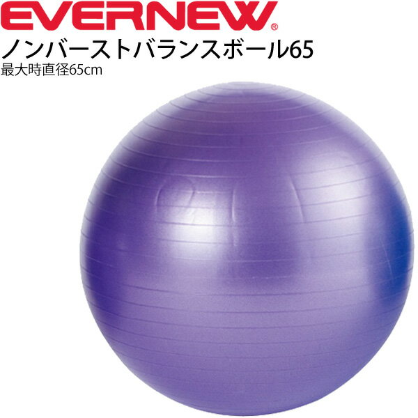 バランスボール エバニュー EVERNEW ノンバースト バランスボール 65 最大時直径65cm 適応身長150cm以上/トレーニング・フィットネス 体幹 インナーマッスル 体育用品 スポーツ施設 用具 器具 用品/ETB602【取寄】