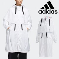 ロングコート ウィンドブレーカー アウター レディース/アディダス adidasW STYLE ウーブン ロングジャケット 裏メッシュ/スポーツウェア フルジップ ナイロン 女性 ホワイト 白 シンプル おしゃれ 上着/IZD22-GF0119【a20Qpd】【preM20】