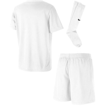 【全品P5倍★5月5日限定】キッズ 半袖Tシャツ ハーフパンツ ソックス 3点セット ジュニア/ナイキ NIKE YTH DRY-FIT LK パークキットセット 白 ホワイト/サッカー スポーツウェア 男の子 女の子 子供服 練習着/AH5487-100