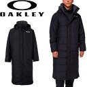 ロングコート 裏起毛 ベンチコート アウター メンズ オークリー OAKLEY Enhance Long Coat 10.7/スポーツウェア 撥水 防風 保温 男性 フード付き ビッグロゴ 普段使い/FOA401605【ギフト不可】