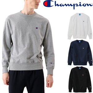 【全品P5倍★11月1日】スウェットシャツ 長袖 メンズ/チャンピオン champion 男性用 スエット トレーナー フィットネス ジム クルーネック 丸首 無地 ロゴ カジュアル 自宅トレーニング トップス C3LS050 スポーツウェア/C3-LS050