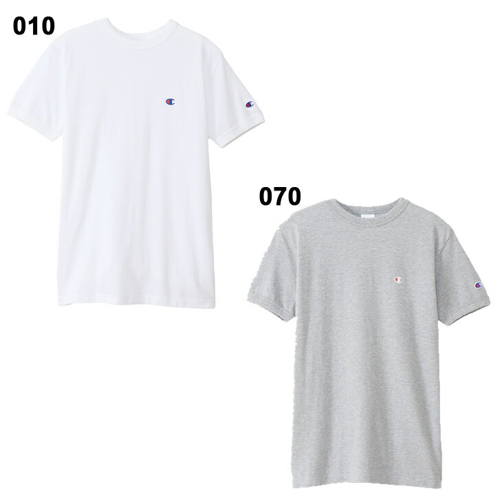 Tシャツ 半袖 メンズ チャンピオン Champion SHORT SLEEVE T-SHIRTS/スポーツウェア カジュアル ベーシック 男性 クルーネック ロゴ刺繍 半袖シャツ コットン100% トップス/C3-T304