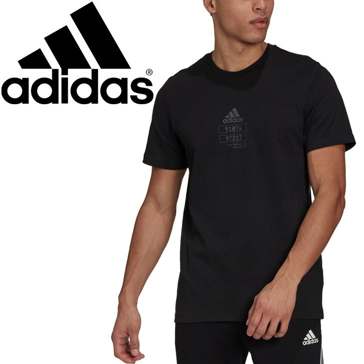 メンズ 半袖Tシャツ アディダス adidas アスレティクス グラフィック TEE/スポーツウェア カジュアル 黒 ブラック クルーネック 男性 トップス/JMC35-GN6862【a20Qpd】