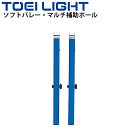 送料無料 ソフトバレー・マルチ補助ポール トーエイライト TOEILIGHT 40mm支柱用 2本1組 高さ4段階調整式 体育器具 用具/B-6356【取寄】