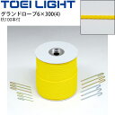 送料無料 グランドロープ6×300(4) 黄色ロープ 300m1巻 杭100本セット トーエイライト TOEI LIGHT グラウンド用品 設備 体育用品 用具...