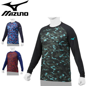 Tシャツ 長袖 メンズ レディース ミズノ MIZUNO 冬用グラフィックロングT 裏起毛/スポーツウェア 野球 ソフトボール 保温 男女兼用 アンダーシャツ トップス/12JA1P85