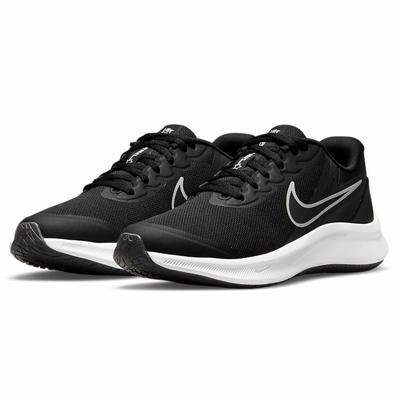送料無料 キッズ シューズ ジュニア スニーカー 子供靴 22.5-25.0cm/ナイキ NIKE スターランナー3 GS/ランニングシューズ 男の子 女の子 小学生 運動靴 カジュアル STAR RUNNER くつ/DA2776-003
