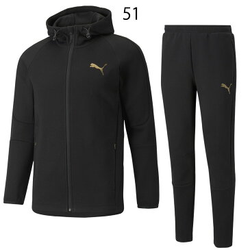 スウェット 上下セット メンズ プーマ PUMA EVOSTRIPE フーディジャケット パンツ 上下組 薄手 スリム/スポーツウェア スエット セットアップ 男性 トレーナー/846341-846342