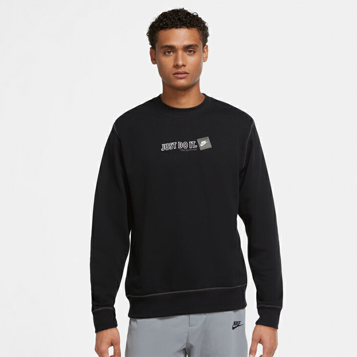送料無料 スウェットシャツ 長袖 トレーナー メンズ レディース ナイキ NIKE NSW JDI FT L/S クルー/スポーツウェア カジュアル 黒 ブラック クルーネック シンプル トップス/DD6247-010のサムネイル