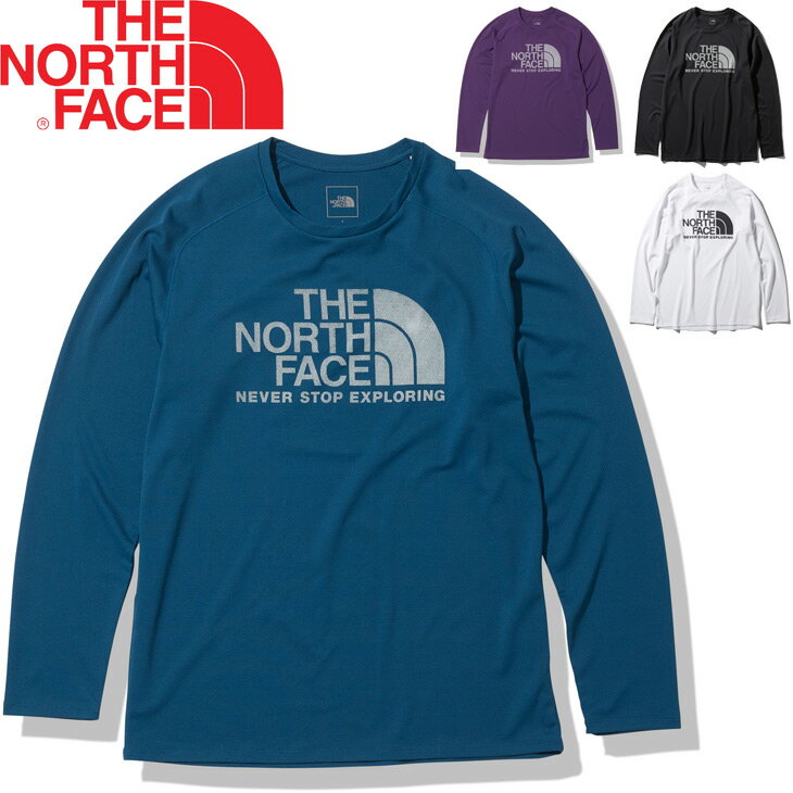 Tシャツ 長袖 ランニング メンズ ノースフェイス THE NORTH FACE GTDロゴクルー スポーツウェア ジョギング 男性 トップス 長袖シャツ クルーネック 吸汗速乾 抗菌防臭 自宅トレーニング NT12093