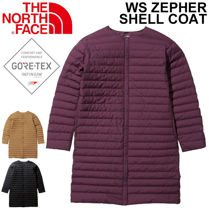 ダウンコート GORE-TEX ロング丈 レディース アウター/ノースフェイス THE NORTH FACE ウインドストッパーゼファーシェルコート/アウトドアウェア ゴアテックス 防風 透湿 保温 女性 コーディガン 上着/NDW91963